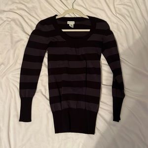 Long black and grey sweater